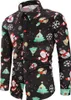 ASKSA Herren Funky Christmas Print Weihnachtsmann Hemd Produktbild-Vorschau 2