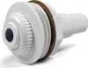 A white plastic fitting with a brown gasket, likely for a pool or water tank. Produktbild-Vorschau