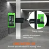 A green laser receiver detector is mounted on a pole using a clamp holder, with text overlays describing its features. Anteprima dell’immagine prodotto