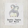 Mr. & Mrs. Panda Bettdecke Pinguin Beste Tante der Welt - Produktbild-Vorschau 2