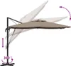 Roma Parasol Taupe 286 x 284 x 265 cm Aluminium und Produktbild-Vorschau 10