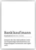 Bankkaufmann Poster Definition Kunstdruck Wandbild Geschenk Produktbild-Vorschau 1