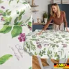 Tischdecke wasserabweisend abwaschbar Grün Rund 100cm Produktbild-Vorschau 5