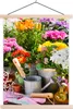 MuchoWow® Textilposter Gartengeräte - Blumen - Frühling Produktbild-Vorschau 1