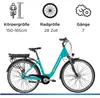 Zündapp Z600 City E Bike Damen 28 Zoll türkisblau Produktbild-Vorschau 2