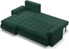 Links Ecksofa mit Schlaffunktion Foresta, Cord - Dunkelgrün Produktbild-Vorschau 4