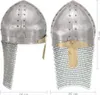 vidaXL Kreuzritter-Helm Antik Replik LARP Silbern Stahl Produktbild-Vorschau 8