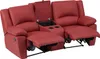 Relaxsofa 2-Sitzer - Rindsleder - Rot - AROMA Produktbild-Vorschau 5