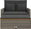 vidaXL Sofa ogrodowa z poduszkami 2-osobowa, szary Podgląd zdjęcia produktu 5