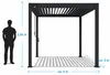 Weide Classic Pergola Aluminium 3x4m mit Lamellendach Produktbild-Vorschau 8