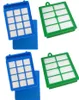 Four vacuum cleaner filters are arranged in a grid on a white background. Produktbild-Vorschau