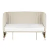 A product shot of a beige and white crib/bed. Produktbild-Vorschau