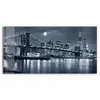 DEQORI Glasbild Echtglas 60x30 cm 'Vollmond über New York' Produktbild-Vorschau 2