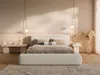 FEDVE Polsterbett Fummo aus Bouclé-Stoff 180x200 cm, Beige Produktbild-Vorschau 3