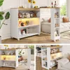 A modular bar cart with storage and LED lighting, shown in a living room setting. Anteprima dell’immagine prodotto