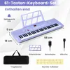 Piano numérique COSTWAY à 61 touches, avec support, Voir les images du produit 3