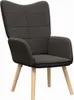 vidaXL Kreslo tmavošedé 62 x 67 x 95,5 cm Sherpa látka Náhľad obrázku produktu 1