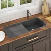 vidaXL Handgemachte Einbauspüle Schwarz Edelstahl Produktbild-Vorschau 2