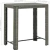vidaXL 5-tlg. Gartenbar-Set mit Kissen Poly Rattan Grau Produktbild-Vorschau 8