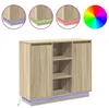 vidaXL Kredens LED dąb sonoma 90 x 32 x 75 cm materiał Podgląd zdjęcia produktu 3