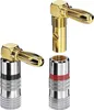 SONERO Fiche banane S-SC090-08, coudée 90° doré set de 8 Voir les images du produit 5