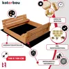 KOTARBAU® Sandkasten mit Abdeckung 100x100 cm Sandkiste aus Produktbild-Vorschau 4