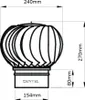 A technical drawing of a rotating chimney cap with dimensions indicated. Produktbild-Vorschau