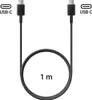 A black USB-C to USB-C cable coiled in the center, with USB-C connectors and labels at the top. Podgląd zdjęcia produktu
