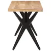 vidaXL Tavolo da pranzo 120x60x76 cm in legno massiccio di Anteprima dell’immagine prodotto 1