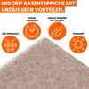 Rasenteppich 133 x 600 cm Beige mit Noppen Kunstrasen Produktbild-Vorschau 3