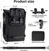 Wiltec Gepäckträgertasche schwarz, Fahrradtasche Rucksack Produktbild-Vorschau 3