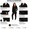 Damen Jogginganzug einfarbig 100% Baumwolle 586 Schwarz L Produktbild-Vorschau 6