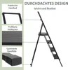 Alu Trittleiter 4-stufig schwarz klappbar mit Handlauf bis Produktbild-Vorschau 5