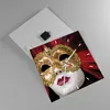 Wanduhr - Quadrat - Glasuhr - Venezianische Maske Kostüm Produktbild-Vorschau 2