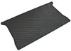 A black rubber car trunk mat with a patterned surface, shown from a slightly elevated angle on a white background. Náhľad obrázku produktu