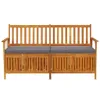 vidaXL Truhenbank mit Kissen 148 cm Massivholz Akazie -  Produktbild-Vorschau 3