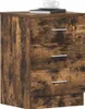 vidaXL Noční stolek Smoked Oak 38x35x56 cm výrobek ze dřeva Náhled obrázku produktu 4