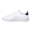 A side view of a white Adidas sneaker with black accents on a white background. Produktbild-Vorschau