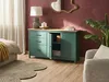 BELIANI Sideboard Grün Kiefernholz 150 cm Lang 3 Schubladen Produktbild-Vorschau 4