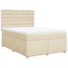 Industrie-Stil Boxspringbett mit Matratze Creme 140x200 cm Produktbild-Vorschau 4