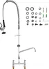 A commercial faucet with a pre-rinse spray hose and various accessories, presented on a white background. Podgląd zdjęcia produktu