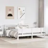 Bettgestell mit Kopfteil ohne Matratze Weiß 200x200 cm Produktbild-Vorschau 3