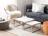 BELIANI Couchtisch 2er Set Weiß mit Silber Glastischplatte Produktbild-Vorschau 2