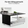CASARIA® Couchtisch Schwarz Weiß Holz mit Stauraum 95x55cm Produktbild-Vorschau 2