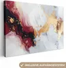 MuchoWow® - Leinwandbilder - Rot - Abstrakt - Gold - Produktbild-Vorschau 1