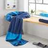 Dyckhoff Saunatuch Two-Tone-Stripe blau, 100 x 200 cm Produktbild-Vorschau 3