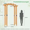 COSTWAY Oblouk pro růže se stříškou, zahradní oblouk pro Náhled obrázku produktu 3