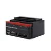 A black and red multi-function HDD docking station with various card slots and USB ports, shown against a white background. Náhled obrázku produktu