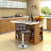A modern kitchen with a breakfast bar and stools. Produktbild-Vorschau