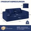 Aivermeil 2-3 Sitzer Sofa aus Cord montagefreies All-in-One Produktbild-Vorschau 2